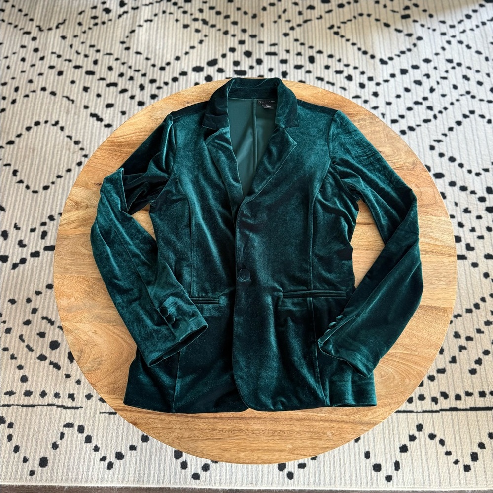 Green Velvet Blazer